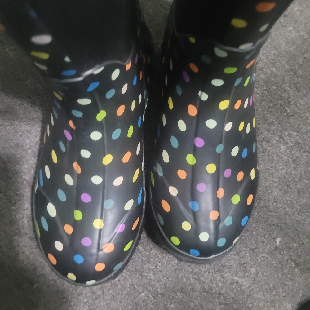 BLUE MOUNTAIN Colorful Polka Dot Adult Boots - Picture 2 of 5